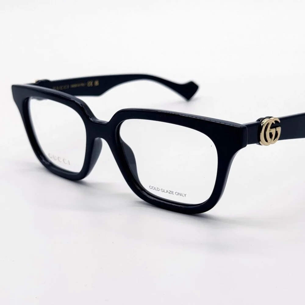 NEW GUCCI GG1536O 011 EYEGLASSES UNISEX BLUE EYEWEAR